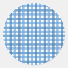Blue Plaid Sticker/Envelope Seal ラウンドシール