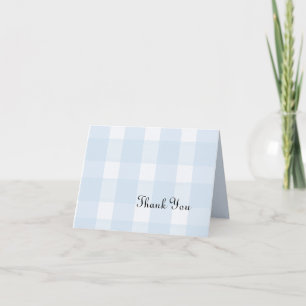 Blue Plaid Thank You サンキューカード