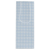 Blue Plaid Wine Gift Bag ワインギフトバッグ (正面)