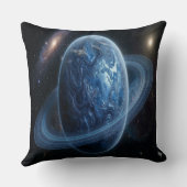 Blue Planet with Blue Rings クッション (裏面)