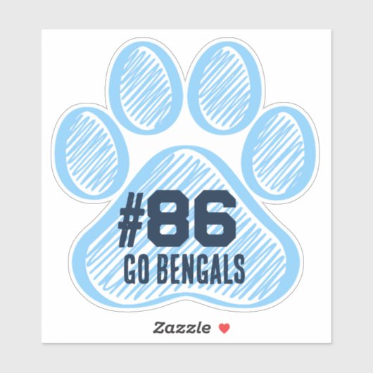 Blue Player # Pawprintプライド シール (シート)