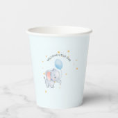 Blue Playful Elephants Baby Shower 紙コップ (裏面)