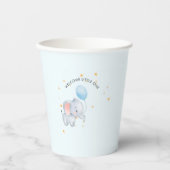 Blue Playful Elephants Baby Shower 紙コップ (正面)