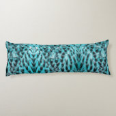 Blue plumage - cool feather design ボディピロー (裏面)