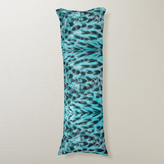Blue plumage - cool feather design ボディピロー (正面縦)