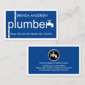 Blue Plumber Pipeline Plumbing Works 名刺 (正面/裏面)