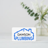 Blue PLUMBING Home Pipe Frame 名刺 (スタンド正面)