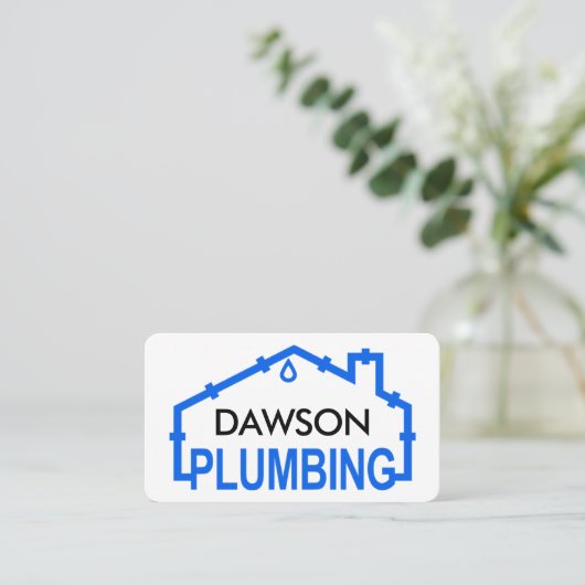 Blue PLUMBING Home Pipe Frame 名刺 (スタンド正面)