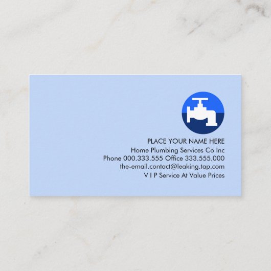 Blue PLUMBING Pipe Frame 名刺 (裏面)