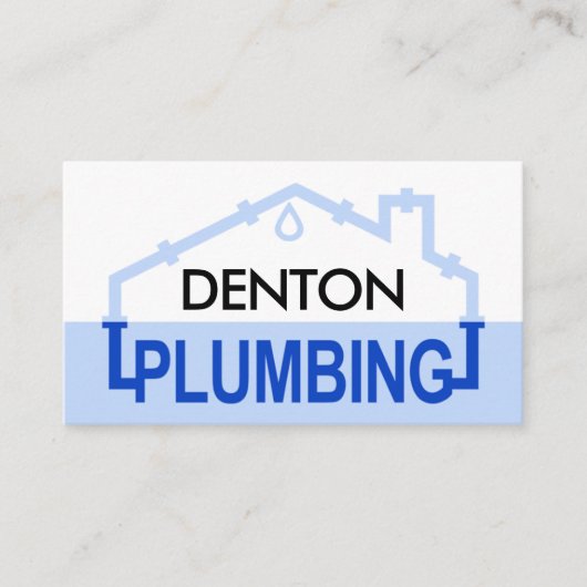 Blue PLUMBING Pipe Frame 名刺 (正面)