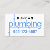 Blue Plumbing Pipeline Plumber 名刺 (正面)