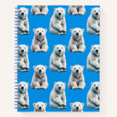 Blue Polar Bear Pattern Design  ノートブック (正面)