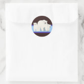 Blue Polar Bearsスタンプ ラウンドシール (バッグ)