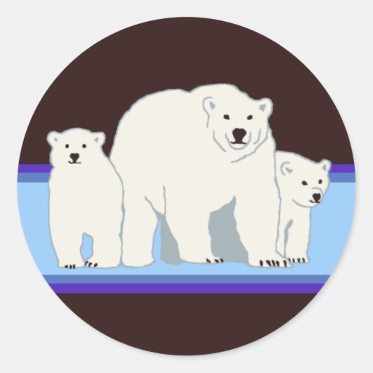 Blue Polar Bearsスタンプ ラウンドシール (正面)