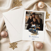 Blue Polar Express Train Christmas シーズンカード