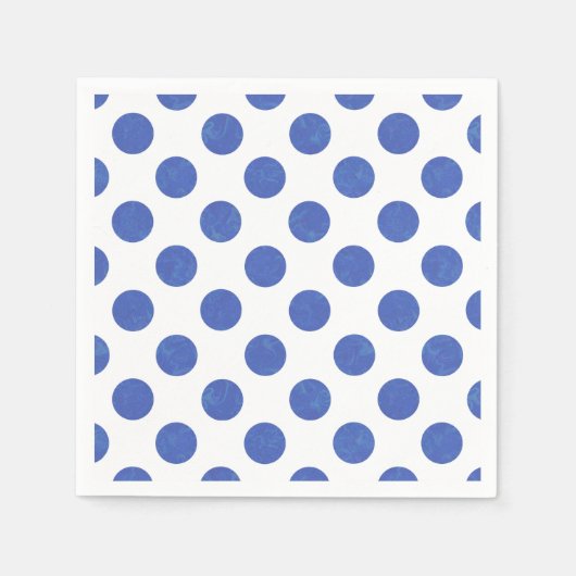Blue Polka Dot スタンダードカクテルナプキン (正面)