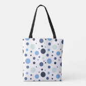Blue polka dot baby shower トートバッグ (裏面)