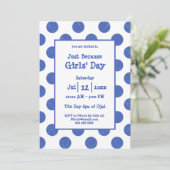 Blue Polka Dot Just Because Girls's Day at Spa 招待状 (スタンド正面)