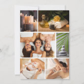 Blue Polka Dot Just Because Girls's Day at Spa 招待状 (裏面)