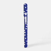 Blue Polka Dot Pattern Phone Case iPhone 16ケース (左側面)
