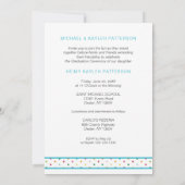 Blue Polka Dots Funny Graduate Photo Graduation  招待状 (裏面)