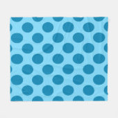 Blue Polka Dots - Seamless Pattern Throw Pillow フリースブランケット (正面(横))