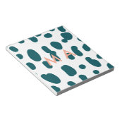 Blue polkadot orange pastel monogram man letter pa ノートパッド (アングル)