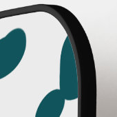 Blue polkadot orange pastel monogram man letter pa ピックルボールラケット (左詳細)