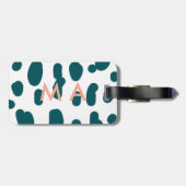 Blue polkadot orange pastel monogram man letter pa ラゲッジタグ (裏面横)