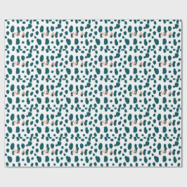 Blue polkadot orange pastel monogram man letter pa ラッピングペーパー