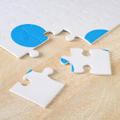 Blue polkadots happy new year add name messasimple ジグソーパズル (側面)