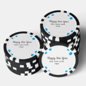 Blue polkadots happy new year add name messasimple ポーカーチップ (積み重ね)