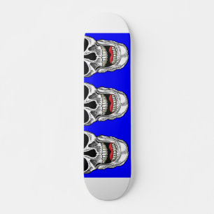 Blue Pop Art Laughing Skulls スケートボード