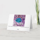 "Blue Poppy"デジタル編集フォト：花、草 カード (裏面)