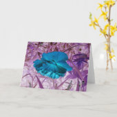 "Blue Poppy"デジタル編集フォト：花、草 カード (黄色い花)