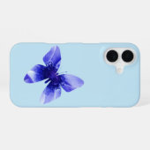 Blue Poppy Butterfly,   iPhone 16ケース (裏面横)
