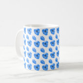 Blue poppy Flowers summer nature pattern  コーヒーマグカップ (正面左)