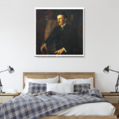 Blue Portrait of Nikola Tesla - Canvas Print キャンバスプリント (インサイチュ (寝室))