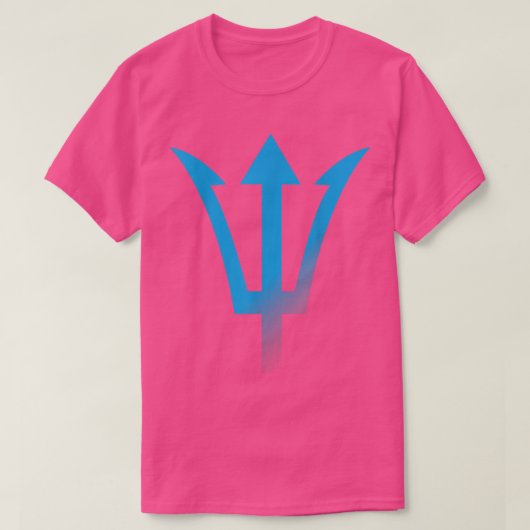 Blue Poseidon Symbol Trident Ancient Lord Greece K Tシャツ (デザイン正面)