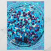 Blue Potpourri Scrapbook Paper 2-Sided Page (正面)