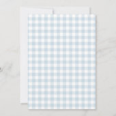 Blue Preppy Baseball Crest Baby Shower Invitation サンキューカード (裏面)