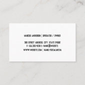 Blue Prints | Construction Contractors 名刺 (裏面)