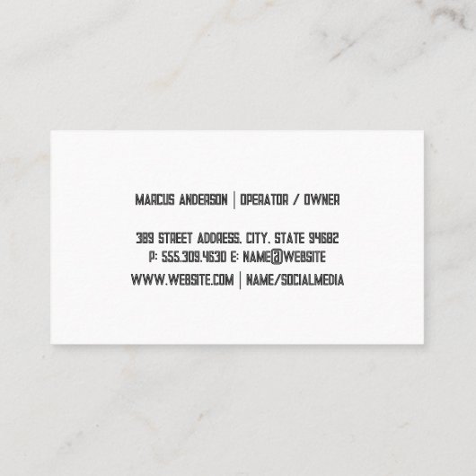 Blue Prints | Construction Contractors 名刺 (裏面)