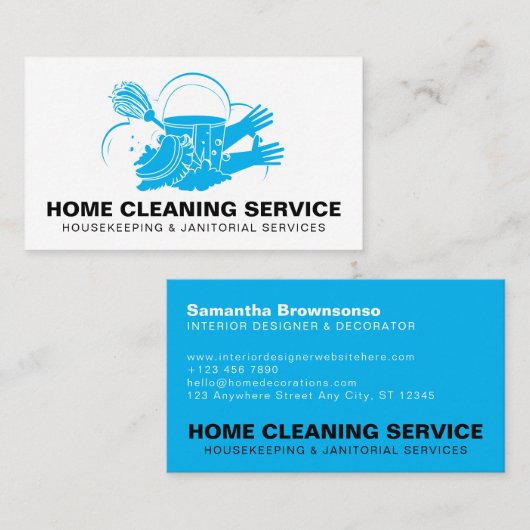 Blue Proホーム清掃サービスジャニージョリーメイド 名刺 (正面/裏面)