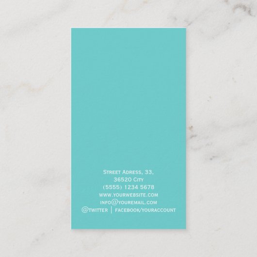 Blue professional corporate elegant modern simple 名刺 (裏面)