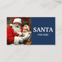 Blue Professional Santa For Hire Photo 名刺