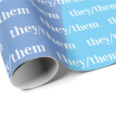 Blue Pronoun They/Them ラッピングペーパー (ロールコーナー)