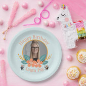 Blue Psychology Editable Photo Frame Dual Freud Ca ペーパープレート (パーティー)