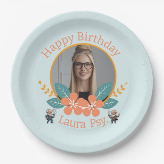 Blue Psychology Editable Photo Frame Dual Freud Ca ペーパープレート