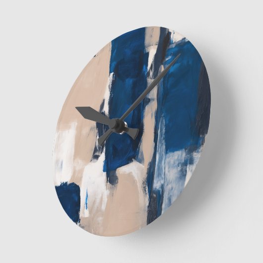 Blue Pulse of Stillness ラウンド壁時計 (傾斜)